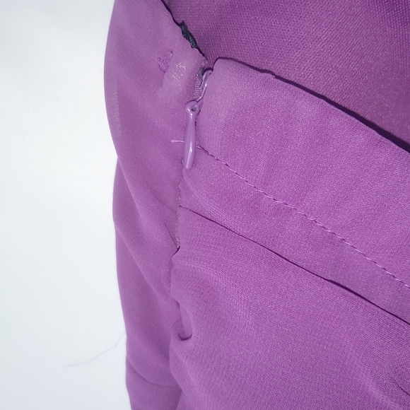 LOVE Tease 9J Dragon Purple Strapless Scrunched Bodycon Mini Prom Dress - Picture 5 of 8